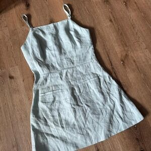 Reformation Phillipa Linen Dress Light blue mini dress Size 2‎